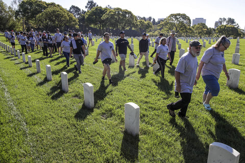 UCLA Veterans Resource Center Cleans the Headstones of Our Fallen Veterans